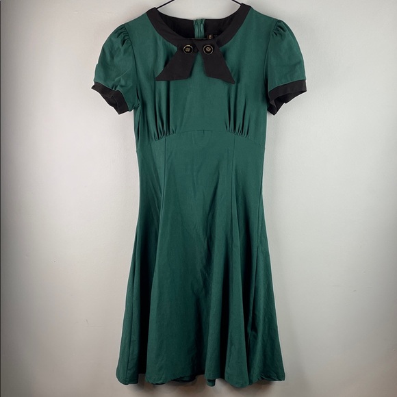 Miusol 40s-50s style Green Dress Size S - Picture 1 of 8